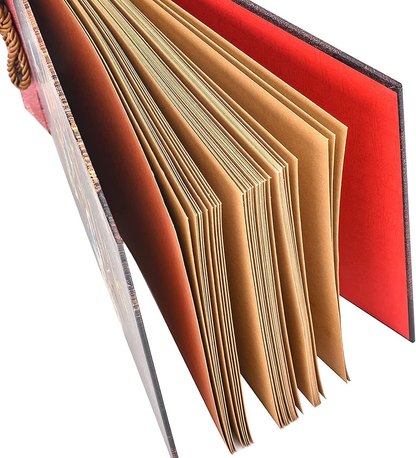 T-HAOHUA Anniversary Photo Album Scrapbook - Our Adventure Book Wedding Photo Album Scrapping 11.6"x7.5" inches, 80 Pages - Includes Bonus 5 Postcards and 5 Self-Adhesive Photo Corners