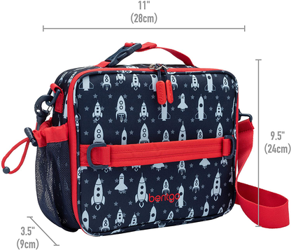Bentgo Kids Prints Lunch Bag - Double Insulated, Durable, Water-Resistant Fabric with Interior and Exterior Zippered Pockets and External Bottle Holder- Ideal for Children of All Ages (Fairies)