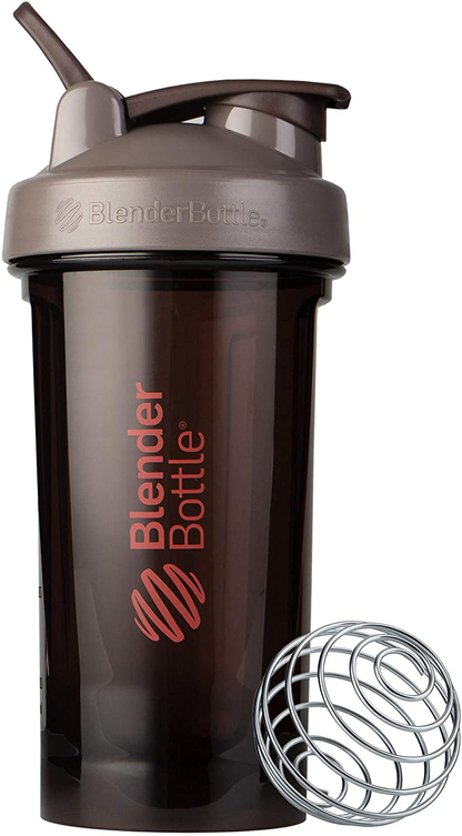 BlenderBottle Shaker Bottle Pro Series Perfect for Protein Shakes and Pre Workout, 24-Ounce, Black