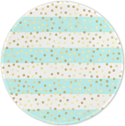 ITNRSIIET Mouse Pad, Colorful Geometric Pattern Design Round Mousepad. Customized Gaming Mousepads for Laptop and Computer. Cute Design Desk Accessories. Non-Slip, Stitched Edges, Waterproof