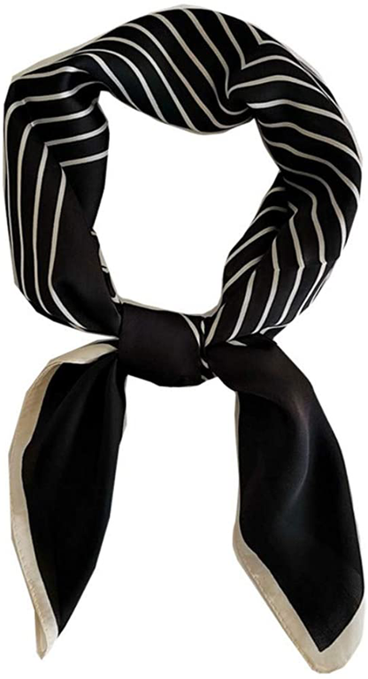 FONYVE Silk Feeling Scarf Medium Square Satin Head Scarf for Women 27.5 × 27.5 inches