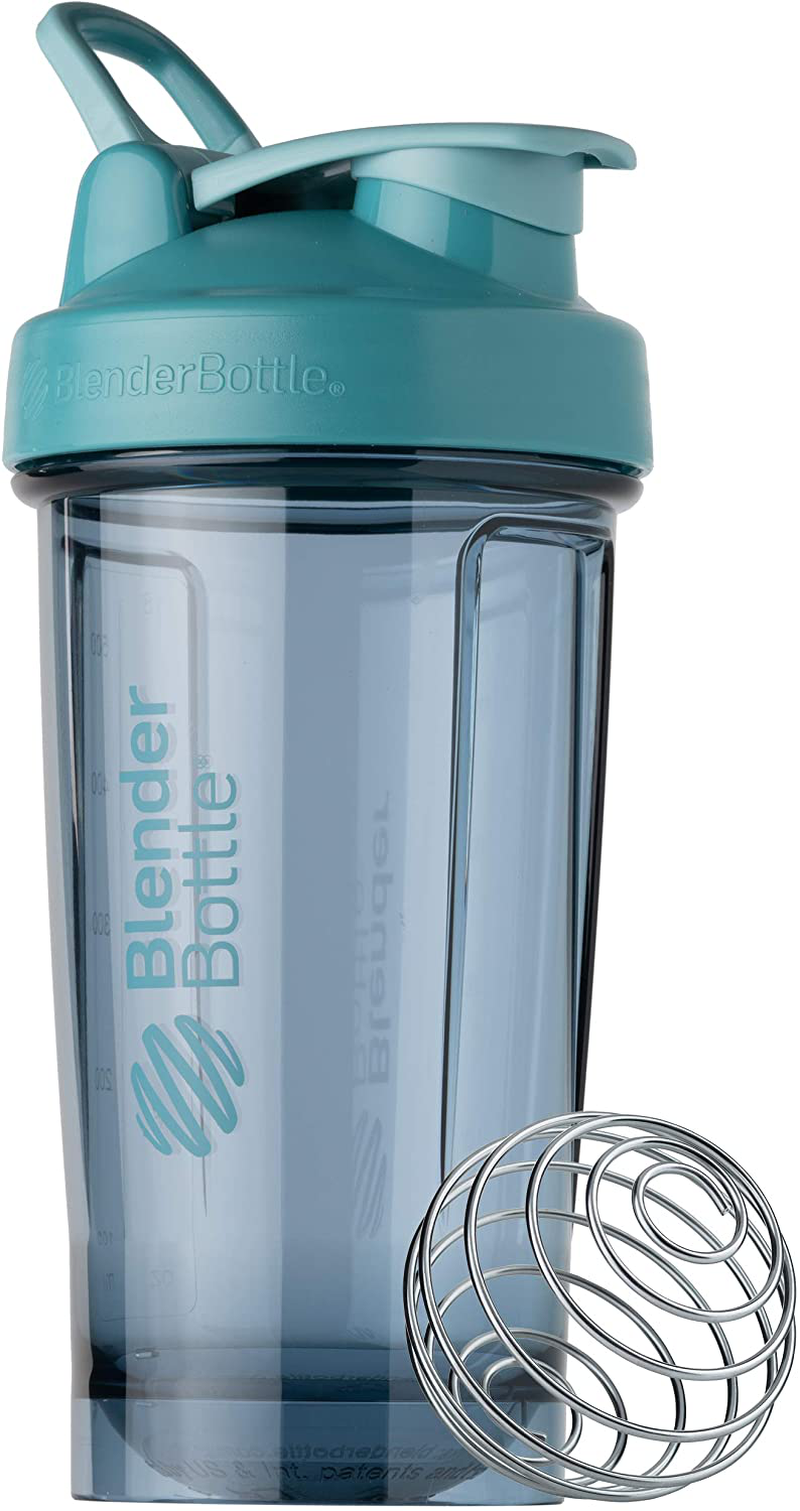 BlenderBottle Shaker Bottle Pro Series Perfect for Protein Shakes and Pre Workout, 24-Ounce, Black