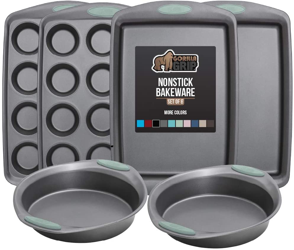 Multipack Gorilla Grip Bakeware Sets, Nonstick, Heavy Duty Carbon Steel