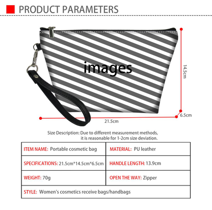 Cosmetic Bag Makeup Bag Zipper Pencil Clutch
