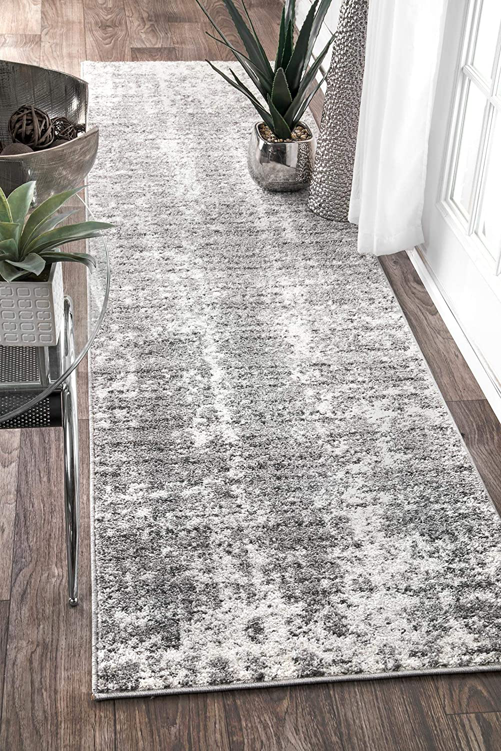 nuLOOM Misty Shades Deedra Runner Rug, 2' 6" x 12', Grey