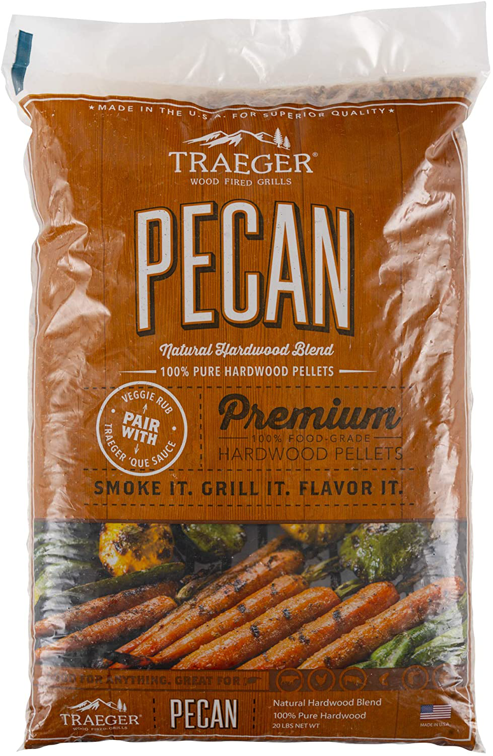 Traeger Grills PEL307 Alder 100% All-Natural Hardwood Pellets Grill, Smoke, Bake, Roast, Braise and BBQ, 20 lb. Bag