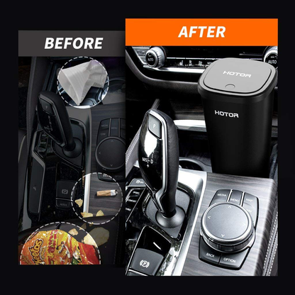 Car Trash Can, HOTOR Car Trash Cup with 30 Additional Car Trash Bags for Exclusive Using, Multipurpose Trash Can for Car, Office & Home to Meet Various Needs - 2 Packs