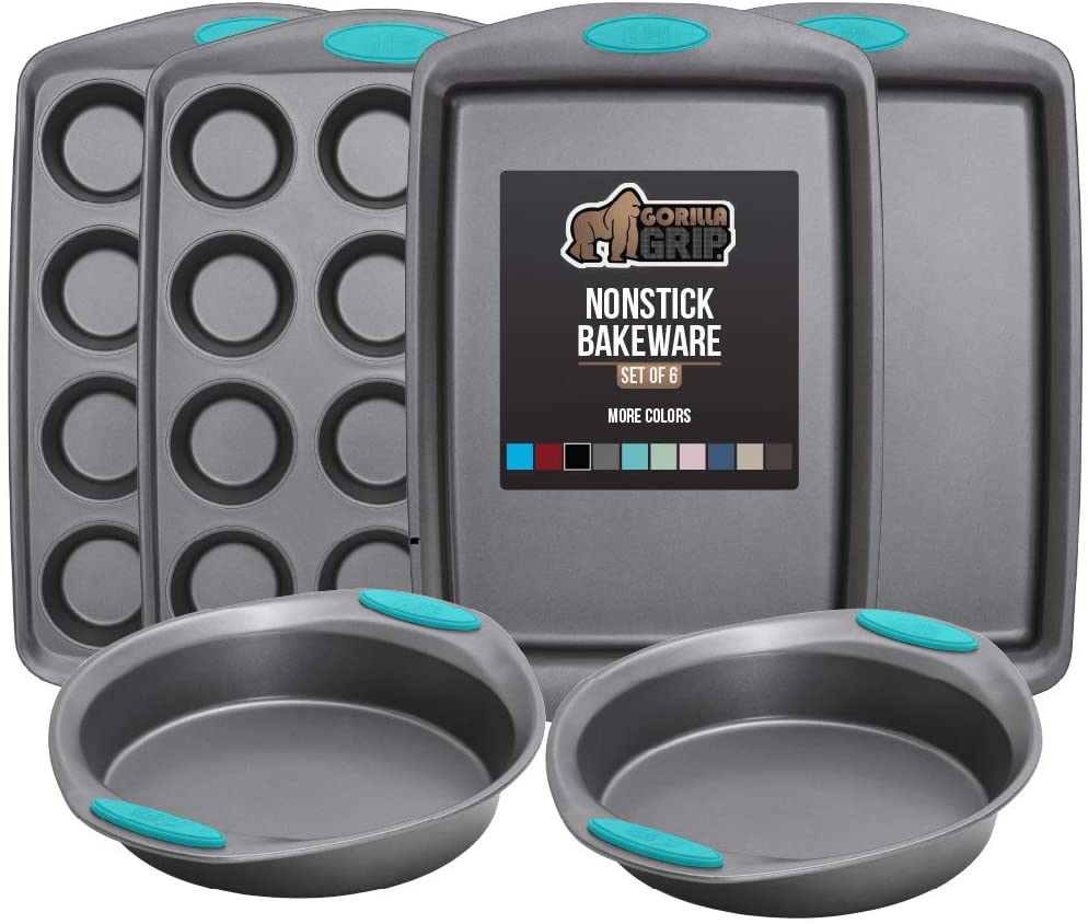 Multipack Gorilla Grip Bakeware Sets, Nonstick, Heavy Duty Carbon Steel