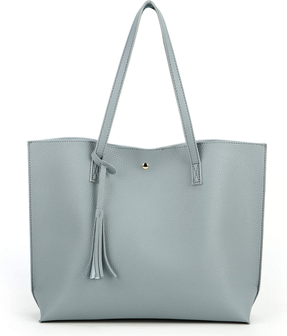 Women's Tote Bags Top Handle Satchel Handbags Faux Leather Tassel Shoulder Purse