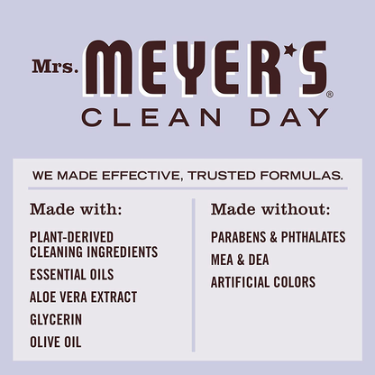 Mrs. Meyer's Clean Day Liquid Hand Soap Refill, Cruelty Free and Biodegradable Hand Wash Formula Made with Essential Oils, Lavender Scent, 33 oz