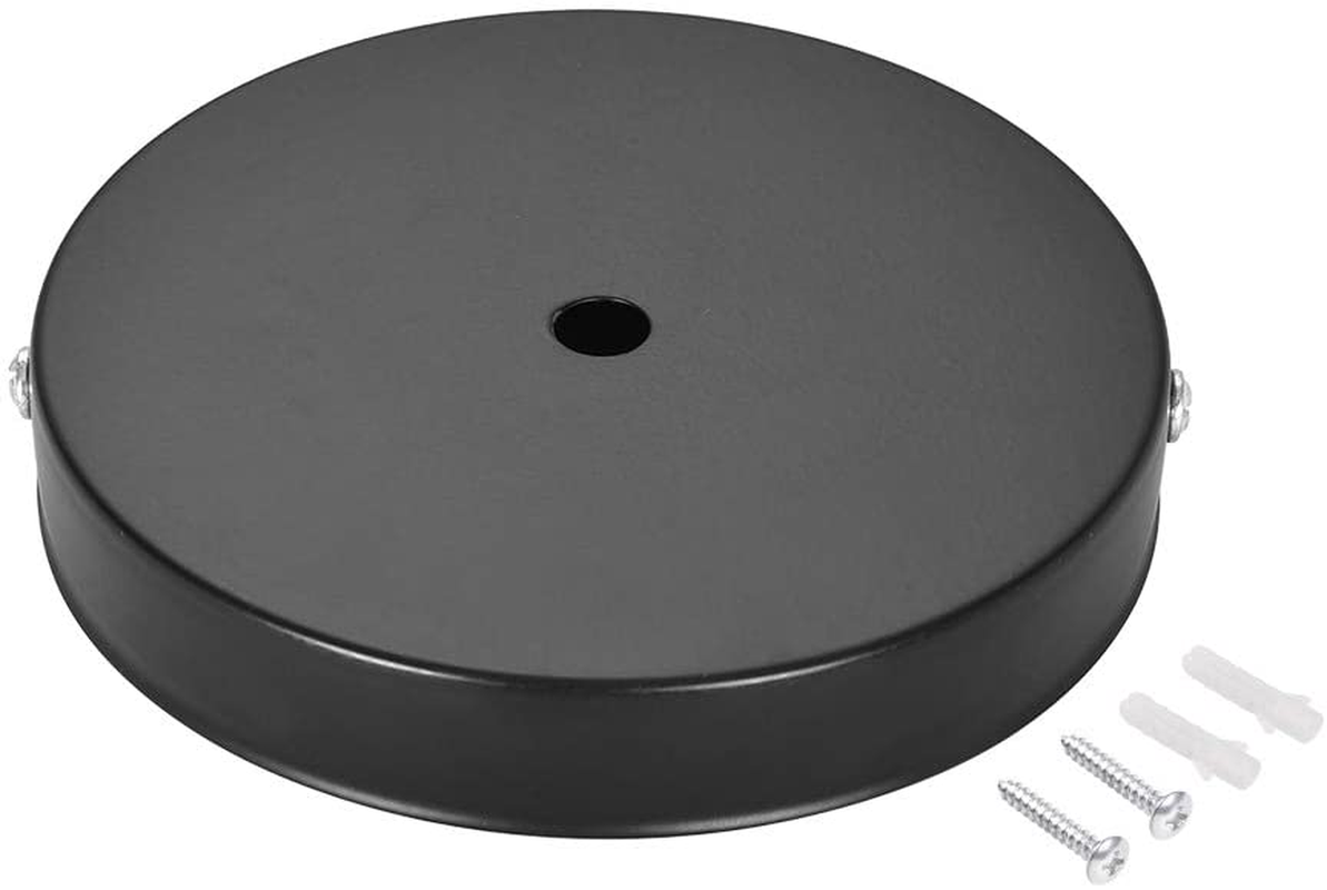 uxcell Retro Light Canopy Kit Wall Sconce Lamp Plate Fixture 120mm 4.7Inch Black