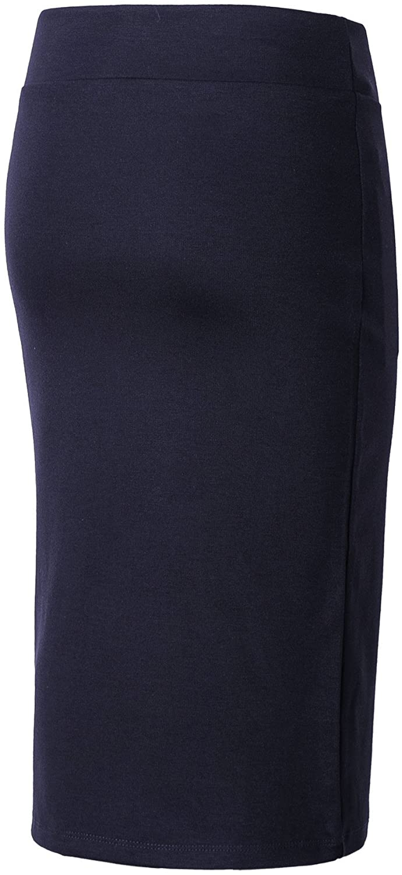 Urban CoCo Women s Elastic Waist Stretch Bodycon Midi Pencil Skirt