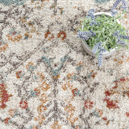 nuLOOM Rose Persian Vintage Area Rug, 3' x 5', Beige