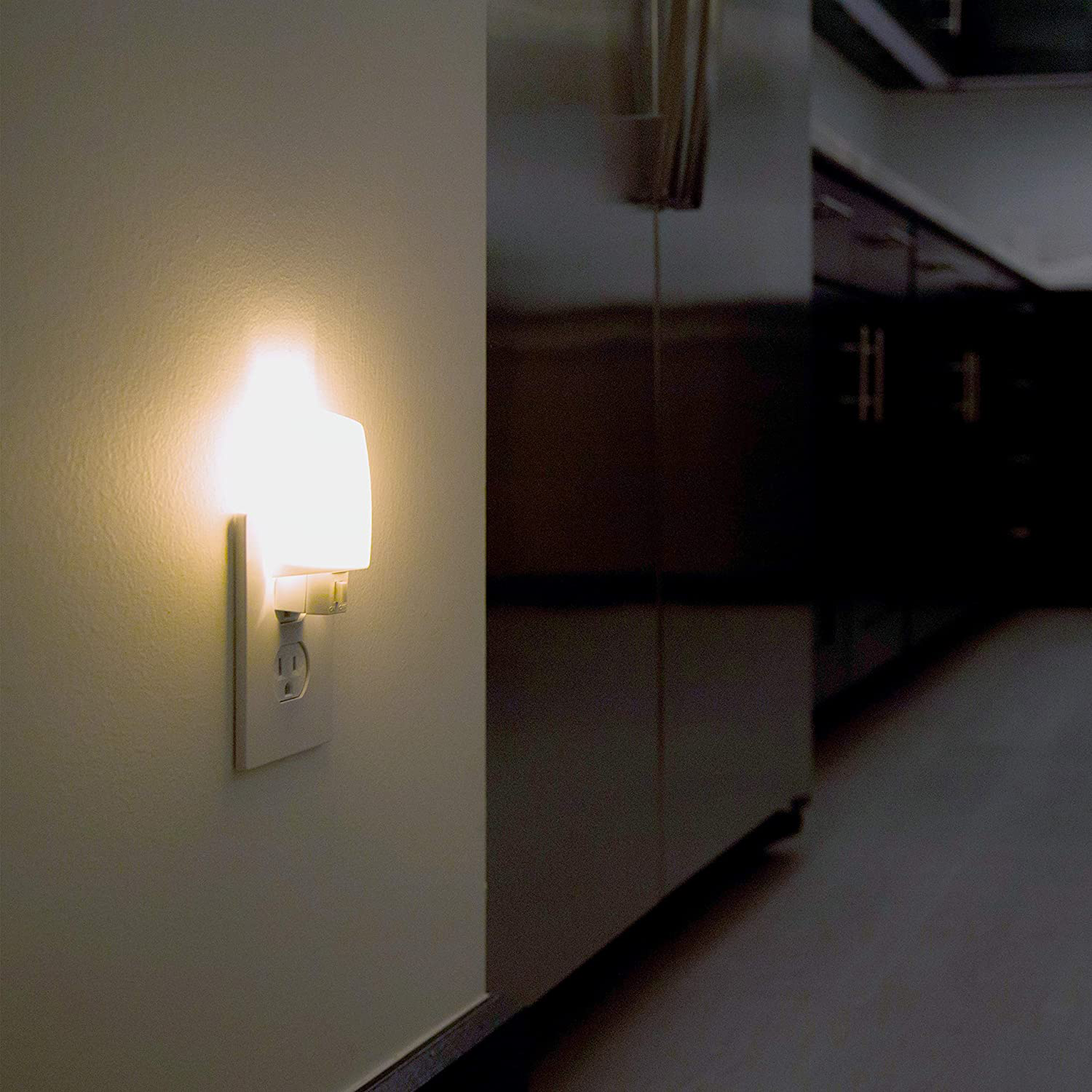 Lights by Night LED Plug-in Night Light, Manual On/Off, Energy Efficient, Soothing, Perfect for Living, Hallway, Kid’s Room, Nursery, Bedroom, Bathroom, Basement, 44941, 1 Pack, Classic Shade