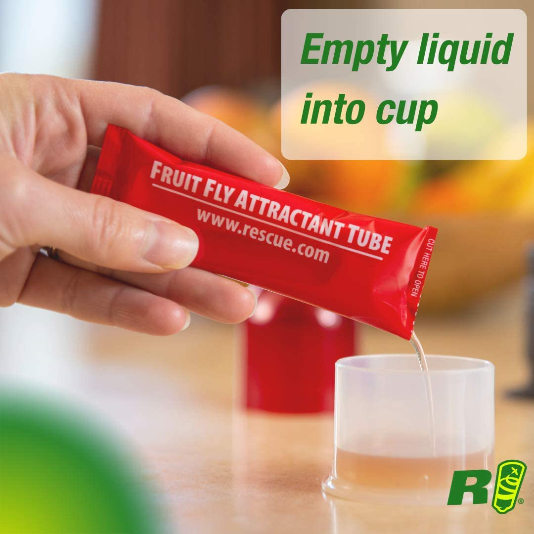 RESCUE! Fruit Fly Trap Attractant Refill – 30 Day Supply – 10 Pack