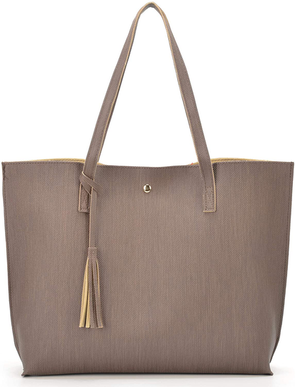 Women's Tote Bags Top Handle Satchel Handbags Faux Leather Tassel Shoulder Purse