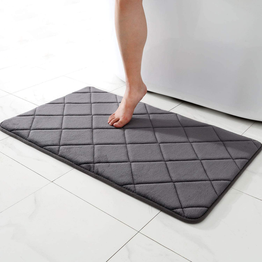 Memory Foam Bath Mat Skid Resistant Absorbent Bathroom Rug Carpet Machine Washable