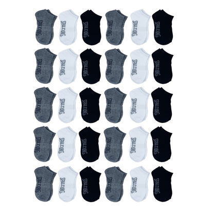 Men's 30-Pack No-Show Socks, Sizes 6.5-12