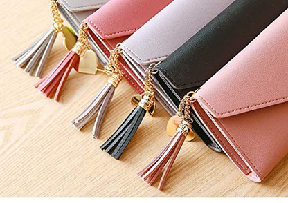 Womens Wallet Ultra Slim Pu Leather Credit Card Holder Clutch Hand holding trendy Wallets for Women