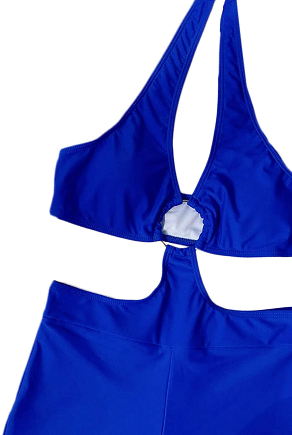 SheIn Women's One Piece Swimsuit Cut Out Halter Backless High Waisted Bathing Suit