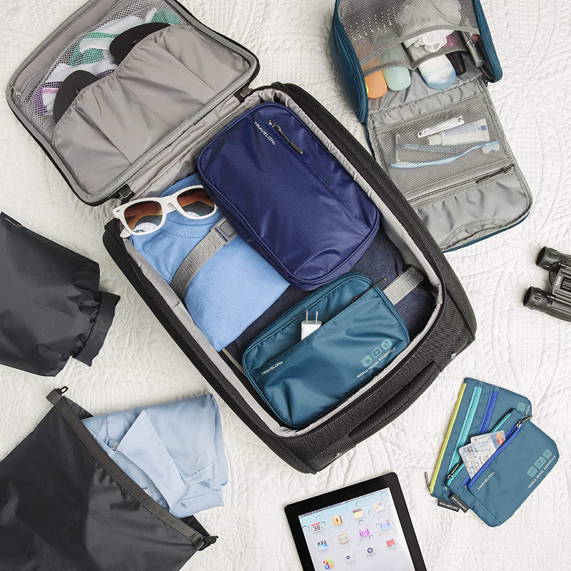 Travelon World Travel Essentials Tech Organizer, Black, One Size