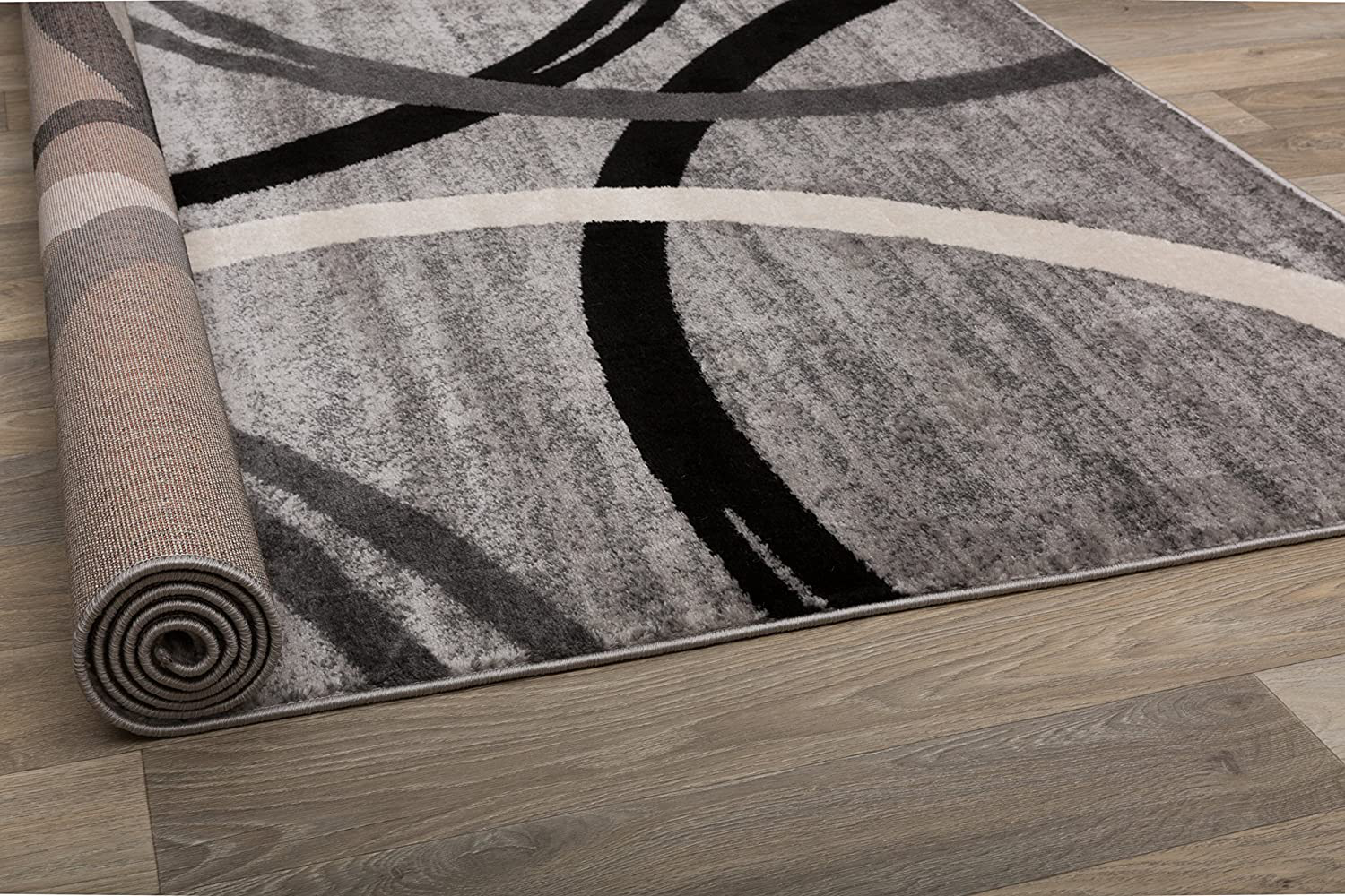 Rugshop Modern Wavy Circles Desing Area Rug 3'3" x 5' Blue