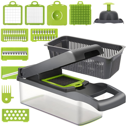 11-in-1 Multi-Use Food Chopper, Vegetable Slicer Cutter,  Mandolin Slicer