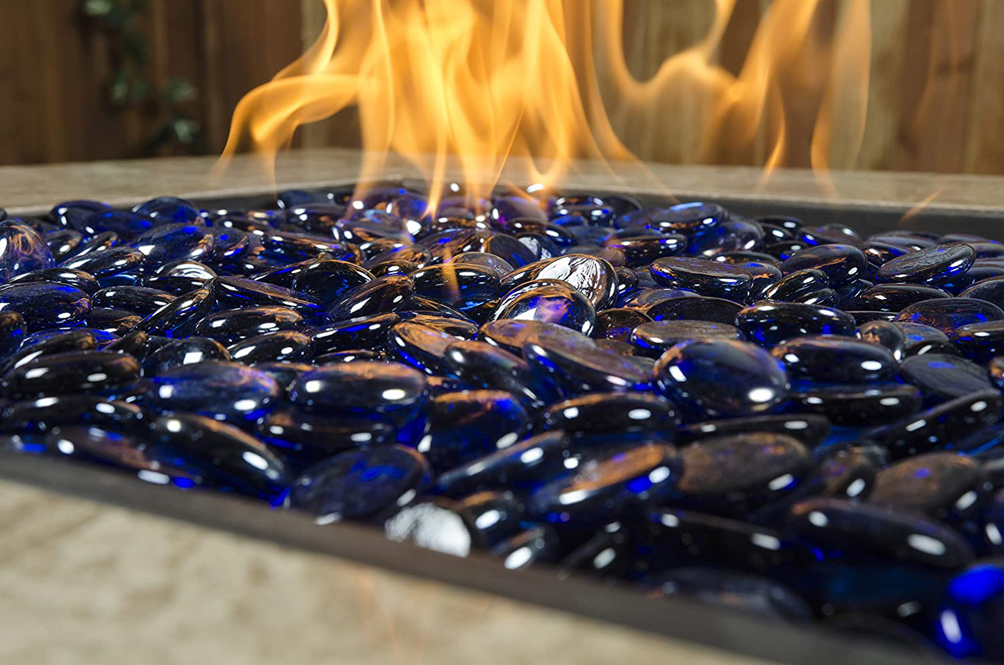 Bond Manufacturing 67984 LavaGlass Round Fire Pit Dispersion Glass, 10 lb, Indigo Dream