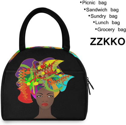 ZZKKO Leopard Animal Lunch Bag Box Tote Organizer Lunch Container Insulated Zipper Meal Prep Cooler Handbag For Women Men Home School Office Outdoor Use