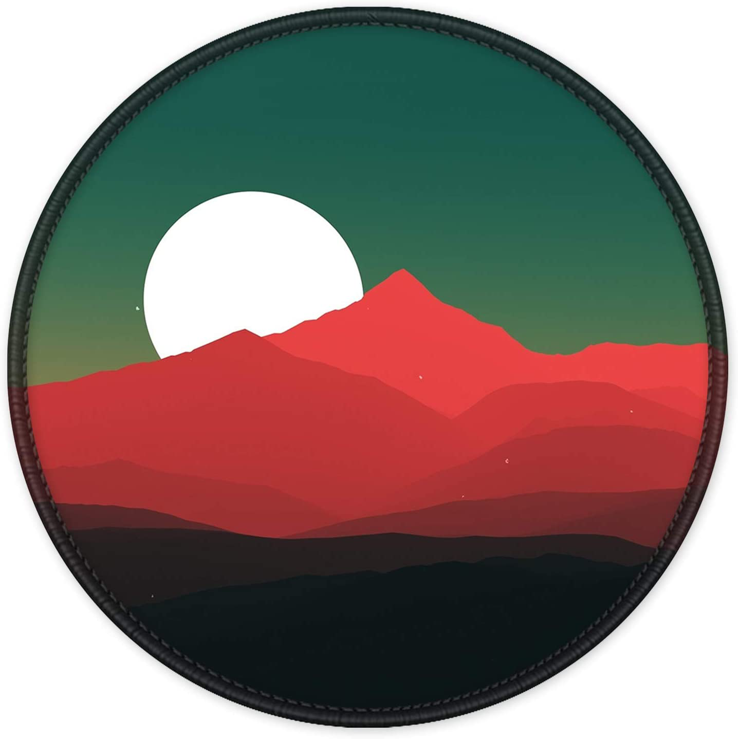 ITNRSIIET Mouse Pad, Colorful Geometric Pattern Design Round Mousepad. Customized Gaming Mousepads for Laptop and Computer. Cute Design Desk Accessories. Non-Slip, Stitched Edges, Waterproof