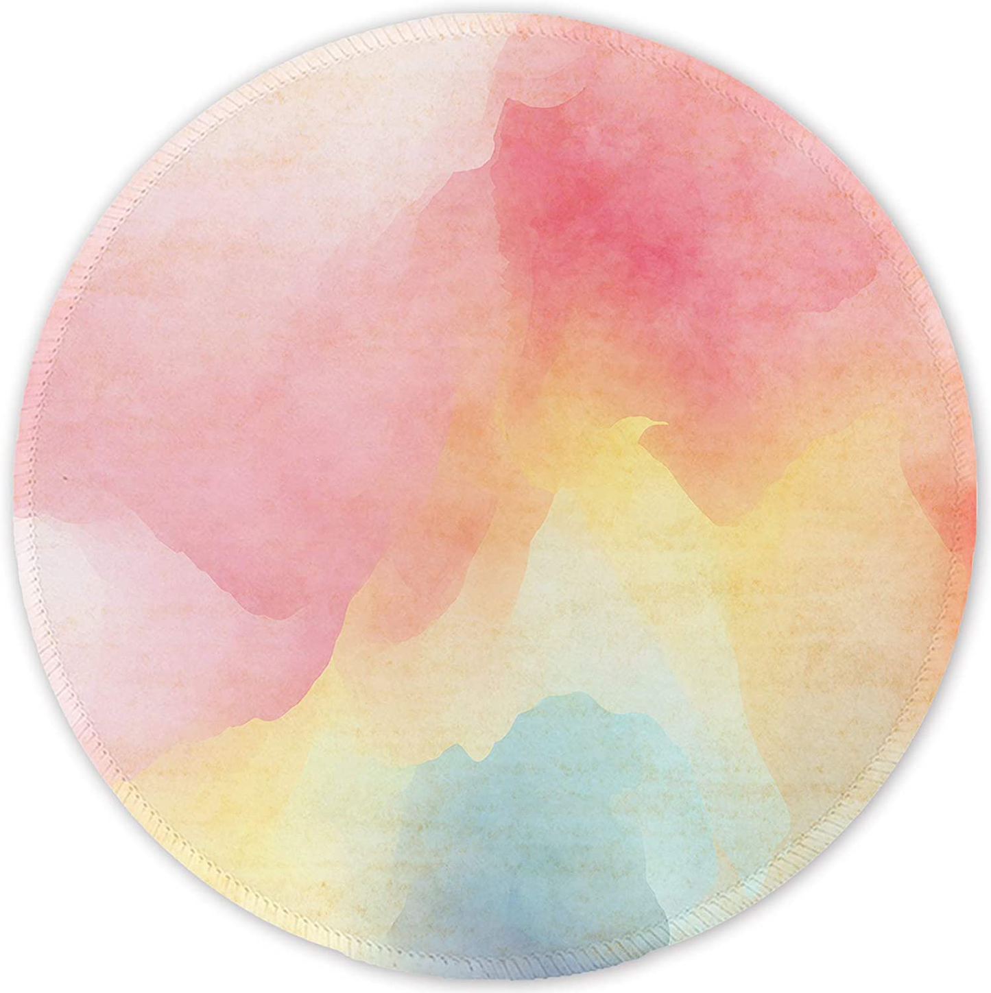 ITNRSIIET Mouse Pad, Colorful Geometric Pattern Design Round Mousepad. Customized Gaming Mousepads for Laptop and Computer. Cute Design Desk Accessories. Non-Slip, Stitched Edges, Waterproof