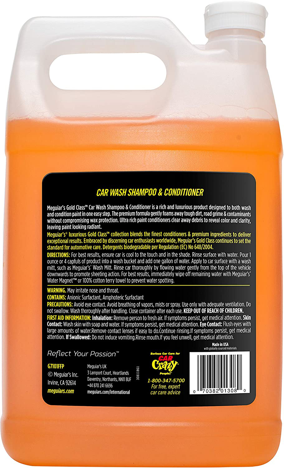 Meguiar's G7101FFP Gold Class Car Wash - 1 gallon