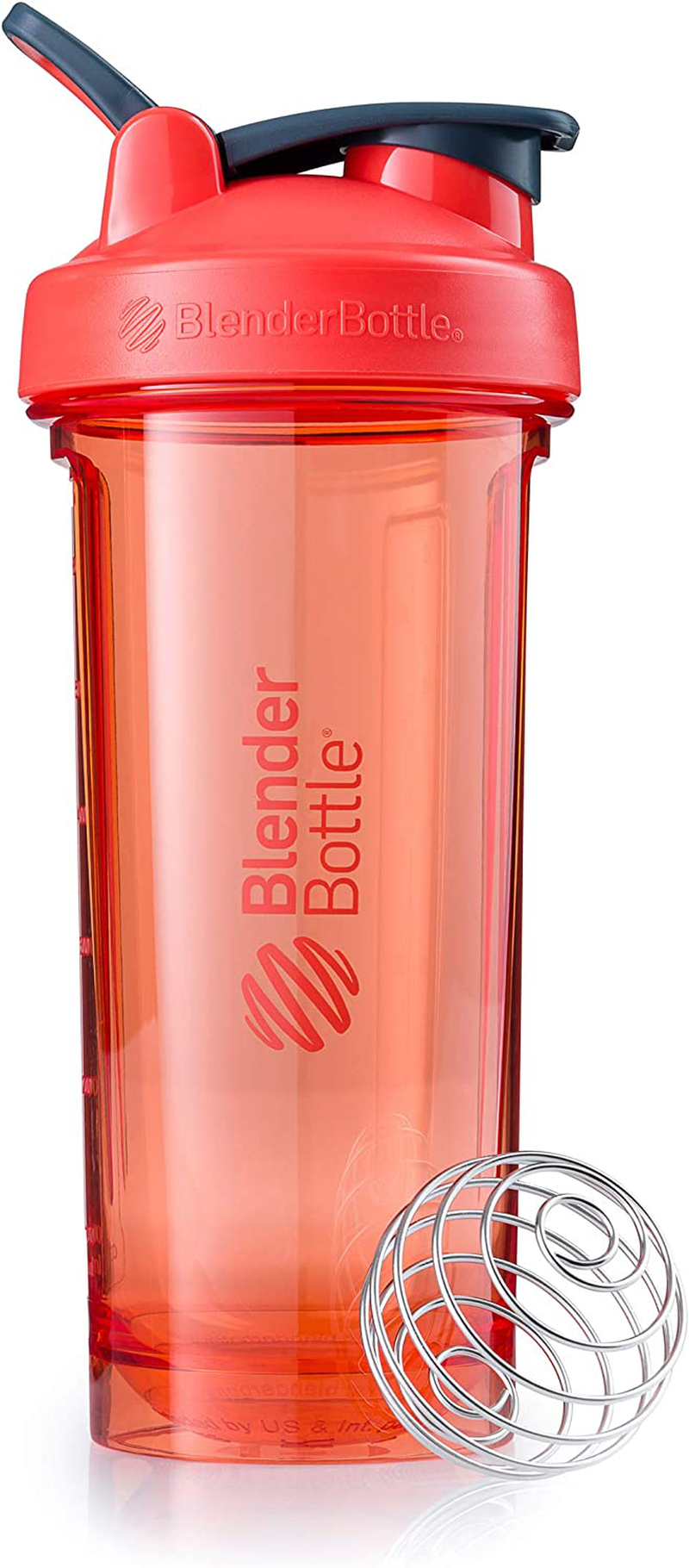 BlenderBottle Shaker Bottle Pro Series Perfect for Protein Shakes and Pre Workout, 24-Ounce, Black