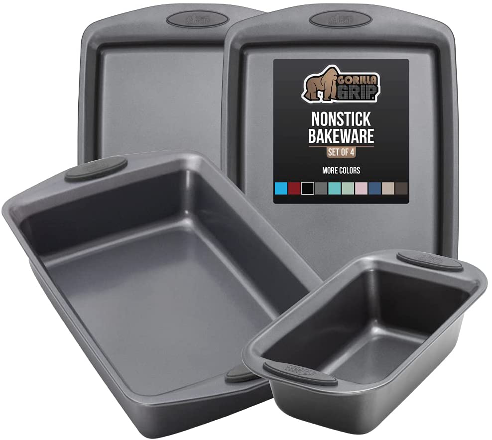 Multipack Gorilla Grip Bakeware Sets, Nonstick, Heavy Duty Carbon Steel