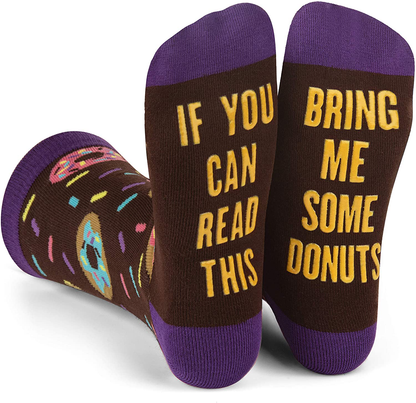 If You Can Read This, Bring Me Some - Funny Food Socks Novelty Christmas Gift & Secret Santa Idea For Men and Women