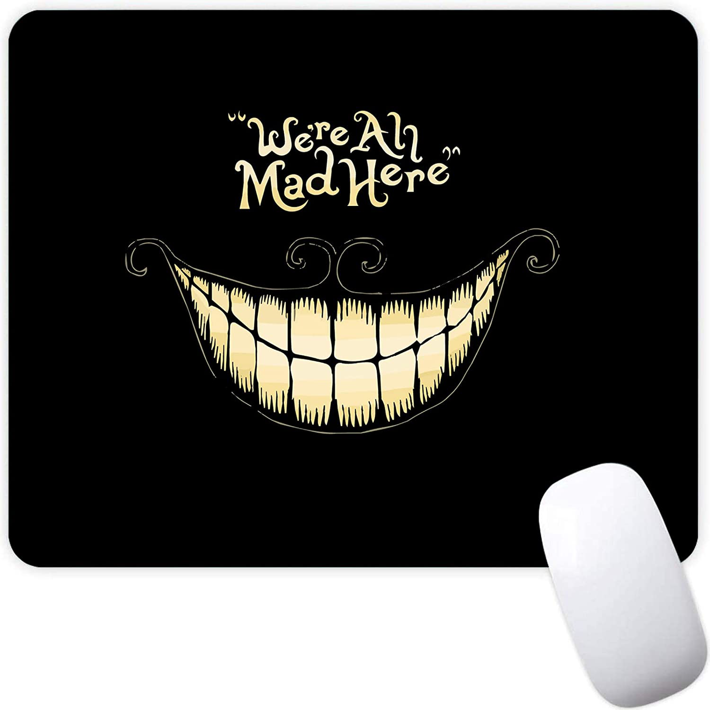 Mouse Pad,Red Moon Cloud Samurai Pattern Seamless Waterproof Gaming Anime Gift Mouse Pad Desk Accessories Non-Slip Rubber Mousepad for Laptop and Computer
