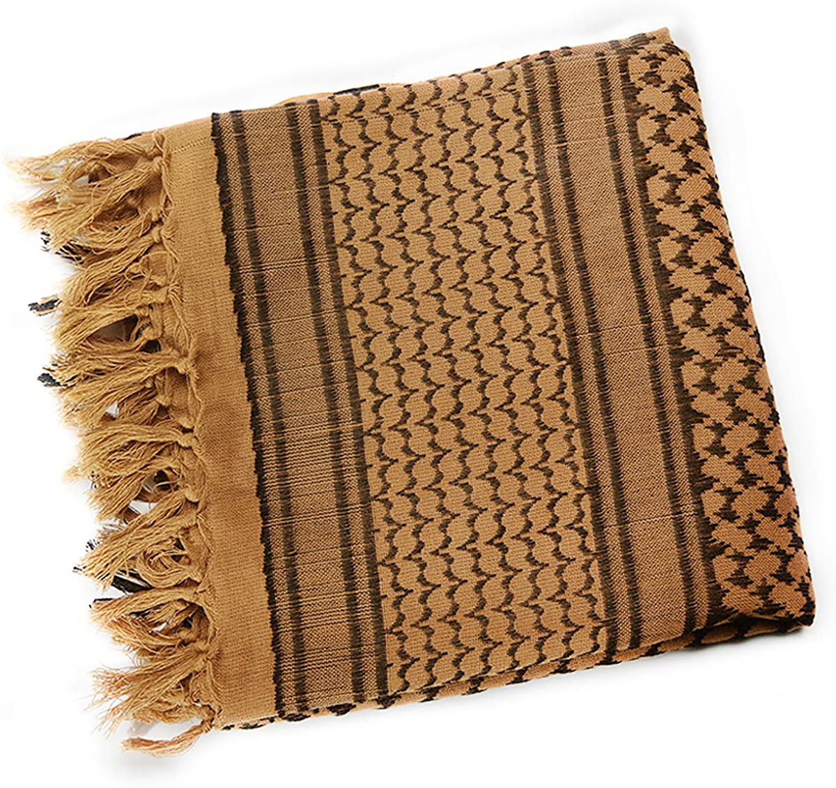 Scarf Head Neck Scarf Arab Wrap with Tassel 43x43 inches