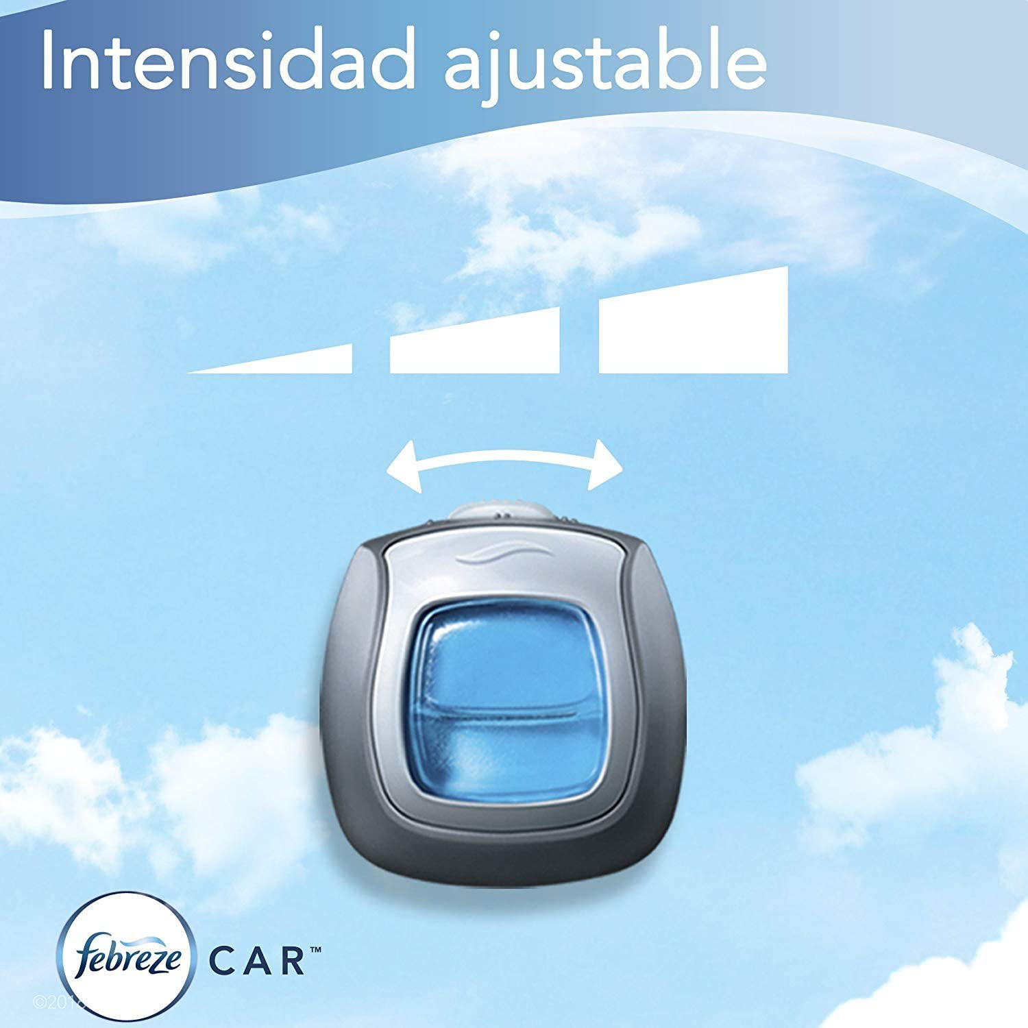 Febreze Car Air Freshener, Set of 5 Clips, Linen & Skyup to 150 Days (Packaging May Vary)
