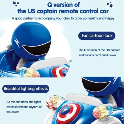 RC Toys Remote Control Car for 1 2 3 4 5 6 Year Old Baby Toddlers Children STEM RC Cartoon Race Car Toys for Kids with Music and Lights RC Car Christmas Birthday Gifts Boys Girls