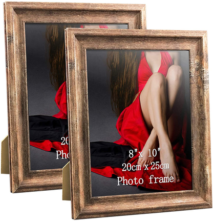 Calenzana 11x17 Poster Picture Frames Rustic Distressed Photo Frame 11 x 17 Set, Wall Hanging, 2 Pack, Brown