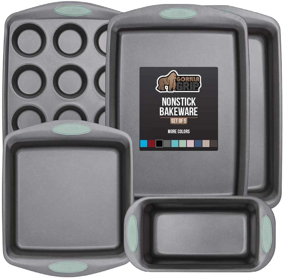 Multipack Gorilla Grip Bakeware Sets, Nonstick, Heavy Duty Carbon Steel