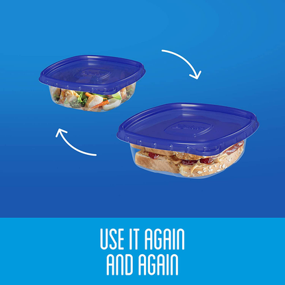Ziploc Food Storage Meal Prep Containers Reusable for Kitchen Organization, Smart Snap Technology, Dishwasher Safe, Mini Rectangle, 4 Count
