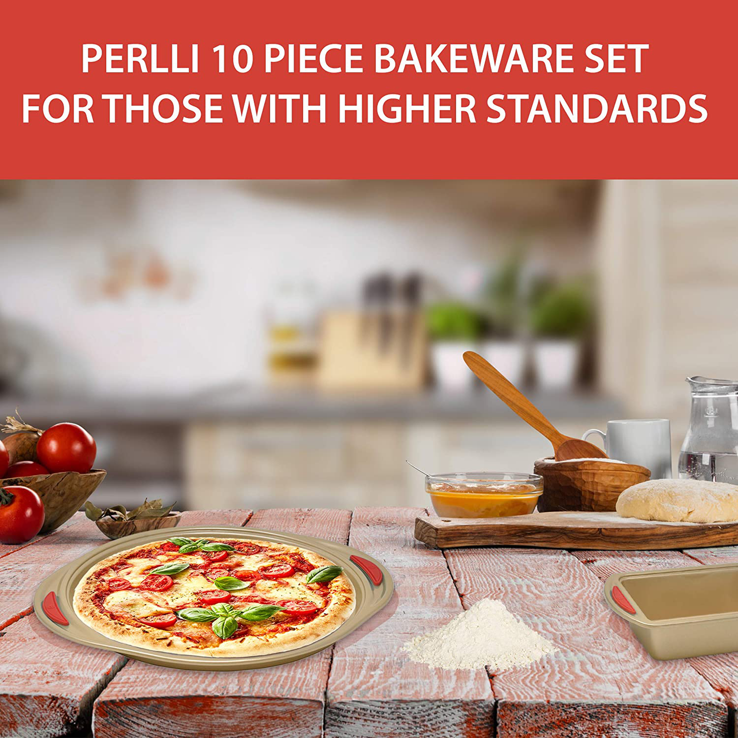 Nonstick Bakeware Set with Baking Pans, Cookie Sheet Baking Sheets, Bread Pan, Cake Pans, Muffin Pan