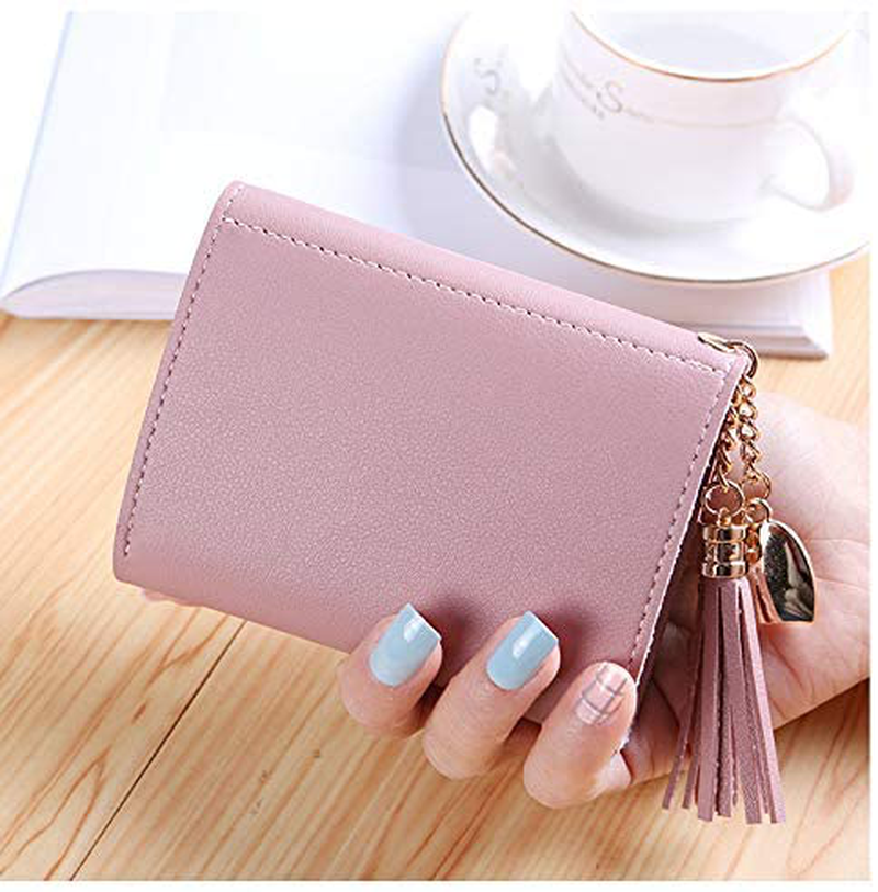 Small Wallet for Women，Ultra Slim Pu Leather Credit Card Holder Clutch Wallets for Women