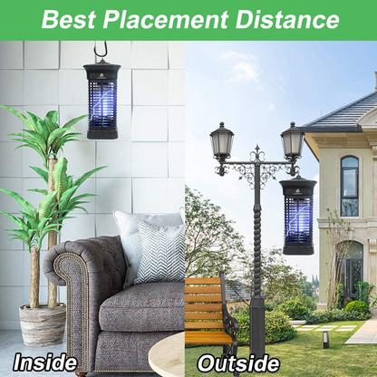 Homesuit Bug Zapper 15W for Outdoor and Indoor ,High Powered 4000V Electric Mosquito Zappers Killer , Waterproof Insect Fly Trap Outdoor ,Electronic Light Bulb Lamp for Home Backyard Patio