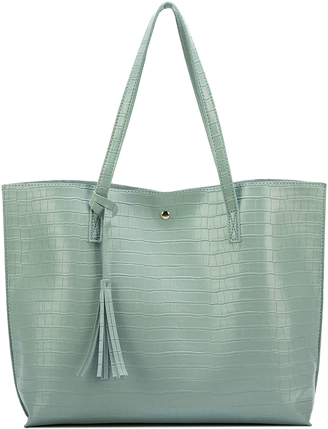 Women's Tote Bags Top Handle Satchel Handbags Faux Leather Tassel Shoulder Purse