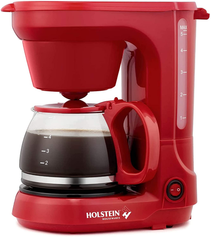  5-Cup Compact Coffee Maker-Convenient and User Friendly with Auto Pause and Serve Functions