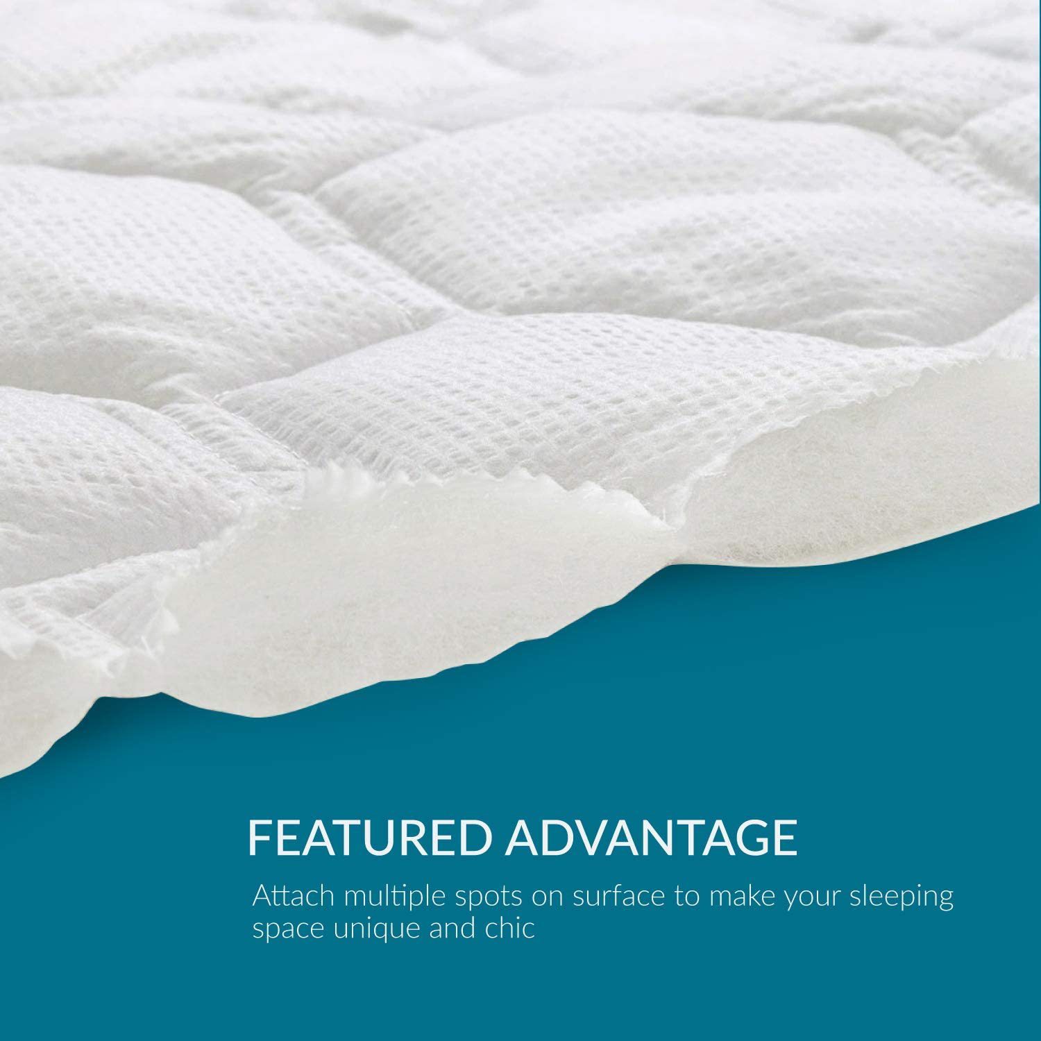 Bedsure Twin Mattress Pad Deep Pocket - Quilted Mattress Cover for Twin Bed PillowTop Mattress Protector Single, Fitted Sheet Mattress Cover, 39x75 inches, White