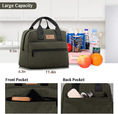 HOMESPON Insulated Lunch Bag Lunch Box Cooler Tote Box Cooler Bag Lunch Container for Women/Men/Work/Picnic,Large purple