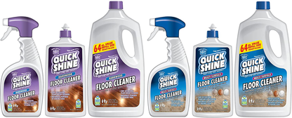 Quick Shine Multi-Surface Luxury Tile Vinyl Floor Cleaner, 64 Fl. Oz, Naturally Powered by Baking Soda for Easy Streak-Free Zero-Residue Cleaning, 64 Fl Oz